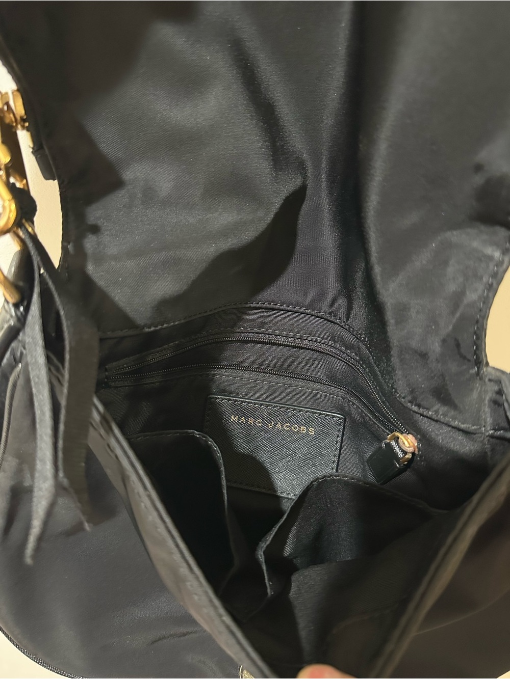 Marc Jacobs Black Nylon Crossbody Bag | Gold Hardware | EUC - Picture 5 of 6